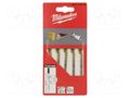 Hacksaw blade-set; wood; 50mm; 5pcs; Kind of holder: T Milwaukee MW-4932373392