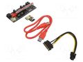 Riser; USB 3.0; red; Application: Bitcoin Miner; 500mm QOLTEC QOLTEC-55509