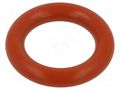 O-ring gasket; silicone; Thk: 5mm; Øint: 18mm; red; -60÷160°C ORING USZCZELNIENIA TECHNICZNE O-18X5-SI-RD