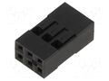 Connector: pin strips; plug; female; PIN: 6; straight; for cable HARWIN M20-1070300