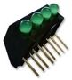 LED, PCB, 3MM, QUAD, GREEN 107-314-01