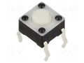 Microswitch TACT; SPST-NO; Pos: 2; 0.05A/12VDC; THT; 1.57N; 6x6x4mm E-SWITCH TL1105F160Q