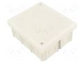 Enclosure: junction box; X: 80mm; Y: 95mm; Z: 40mm; wall mount; IP20 JONEX JX-PK-102L-WH