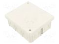 Enclosure: junction box; X: 80mm; Y: 95mm; Z: 40mm; wall mount; IP20 JONEX JX-PK-102-WH
