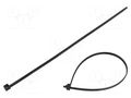 Cable tie; multi use; L: 300mm; W: 4.8mm; black; polyamide; 200N HELLERMANNTYTON RELK2I-PA66-BK