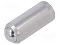 Ball latch; stainless steel; L: 18mm; F1: 24N; F2: 45N; Øout: 8mm ELESA+GANTER GN614.3-8-NI