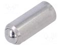 Ball latch; stainless steel; L: 18mm; F1: 24N; F2: 45N; Øout: 8mm ELESA+GANTER GN614.3-8-NI