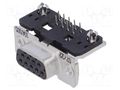 Connector: D-Sub; PIN: 9; socket; female; PCB snap; angled 90°; THT TE Connectivity 1-106505-2