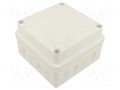Enclosure: junction box; X: 125mm; Y: 125mm; Z: 80mm; wall mount JONEX JX-PK-25/55-WH