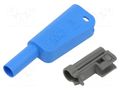 Accessories: case; 32A; blue; 55.4mm; for banana plugs STÄUBLI KT-SL-4-46-23
