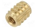 Threaded insert; brass; M2,5; L: 5.25mm; Features: duroplast TAPPEX KVT-138M2.5