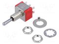 Switch: toggle; Pos: 3; DP3T; ON-OFF-ON; 2A/250VAC; 5A/28VDC; 10.4mm TE Connectivity 1-1825139-0