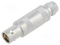 Connector: circular; 1S; plug; male/female; PIN: 2(1+1); soldering LEMO FFA.1S.302.CLAC32