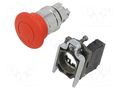 Switch: emergency stop; 22mm; Stabl.pos: 2; NC; red; none; mushroom SCHNEIDER ELECTRIC XB4BS8442