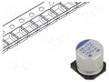 Capacitor: hybrid; -55÷125°C; 150uF; 50VDC; SMD; Body dim: Ø10x10mm SAMWHA YM1H157M10010VR