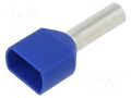 Tip: bootlace ferrule; insulated,double; copper; 2.5mm2; 10mm PANDUIT FTD80-10-TL