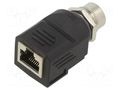 Adapter; M12 female D coded,RJ45 socket; D code-Ethernet PANDUIT ICAM12DRJS