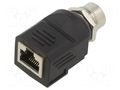 Adapter; M12 female D coded,RJ45 socket; D code-Ethernet; PIN: 4 PANDUIT ICAM12DRJS
