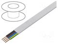 Wire; YDY; 4G4mm2; flat; wire; Cu; PVC; white; 450V,750V; 100m ELEKTROKABEL EK-YDYP-4X4