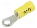 Tip: ring; Ø: 4mm; 1.3÷6mm2; crimped; for cable; insulated; tinned PANDUIT PV12-8HDR-L