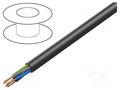 Wire; YKY; 5G6mm2; round; wire; Cu; PVC; black; 600V,1kV; 100m ELEKTROKABEL EK-YKY-5X6