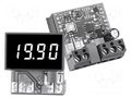 Ammeter; digital,mounting; 0÷1.999A; on panel; LED; 3,5 digit Murata Power Solutions DCA-20PC-5-DC1-RL