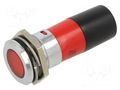 Indicator: LED; red; 230VAC; Ø22mm; 40mcd CML INNOVATIVE TECHNOLOGIES 195F0230M