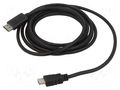 Cable; DisplayPort plug,HDMI plug; PVC; 3D,Full HD 1080p; 3m GEMBIRD CC-DP-HDMI-3M
