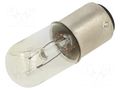 Filament lamp: miniature; BA15D; transparent; 120VDC; 120VAC SCHNEIDER ELECTRIC DL1BEG