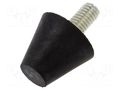 Vibroisolation foot; Ø: 20mm; Shore hardness: 40±5; 358N; 84N/mm ELESA+GANTER DVB6-20-17M6-12-4