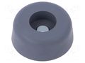 Screw fastened foot; H: 11.1mm; grey; Dim: Ø27mm; Cutout: Ø5.1mm KEYSTONE KEYS726