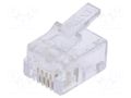 Connector: RJ11; plug; PIN: 4; 6p4c; for cable; IDC,crimped BM GROUP BM01065