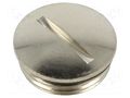 Stopper; M20; 1.5; brass; Plating: nickel; Thread: metric ILME ILME-ASM20B