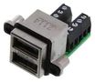 STACKED USB CONN, 2.0 TYPE A, R/A, 8POS MUSBC41130