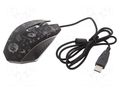 Mouse; black,grey; USB A; optical,wired; 1.35m; No.of butt: 6 GEMBIRD MUS-6B-GRAFIX-01