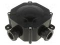 Enclosure: junction box; IP67; with cable gland; black PAWBOL PW-A.0036C