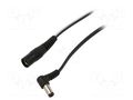 Cable; 2x0.5mm2; DC 5,5/2,1 socket,DC 5,5/2,5 plug; angled; 1.5m WEST POL A25-C21-T050-150BK