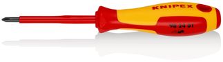 KNIPEX 98 24 01 Screwdriver for cross recessed screws Phillips® insulating multi-component handle, VDE-tested burnished 187 mm 98 24 01 4003773026440