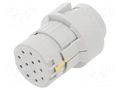 Connector: M23; contact insert; PIN: 12; female; crimped; for cable HARTING 09151123121