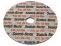 Grinding pin; fleece; Dim: Ø150x6mm; Grit: 3S; mounting holes HURAGAN HUR-SXW-F315-622