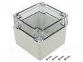 Enclosure: multipurpose; X: 105mm; Y: 105mm; Z: 90mm; ZP; light grey KRADEX ZP10510590SJP-PC