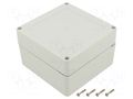 Enclosure: multipurpose; X: 120mm; Y: 120mm; Z: 75mm; ZP; light grey KRADEX ZP12012075SJ-PC