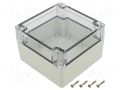 Enclosure: multipurpose; X: 120mm; Y: 120mm; Z: 75mm; ZP; light grey KRADEX ZP12012075SJP-PC