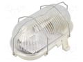 Lamp: lighting fixture; OVAL100; polycarbonate; E27; IP44; oval PAWBOL PW-D.3152P