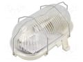 Lamp: lighting fixture; OVAL100; polycarbonate; E27; IP44; oval PAWBOL PW-D.3152P