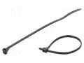 Cable tie; with a metal clasp; L: 92mm; W: 2.3mm; black; 80N ABB TY23MX