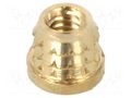 Threaded insert; brass; M1,6; BN 37901; L: 2mm; for plastic TAPPEX KVT-073M1.6