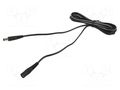 Cable; 2x0.5mm2; DC 5,5/2,1 plug,DC 5,5/2,5 plug; straight; 1.5m WEST POL P25-C21-T050-150BK