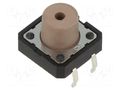 Microswitch TACT; SPST-NO; Pos: 2; 0.05A/12VDC; THT; none; 2.5N C&K PTS125SK852LFS