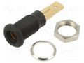 Connector: 4mm banana; socket; 25A; 30VAC; 60VDC; black STÄUBLI LB4H-IF/A-21